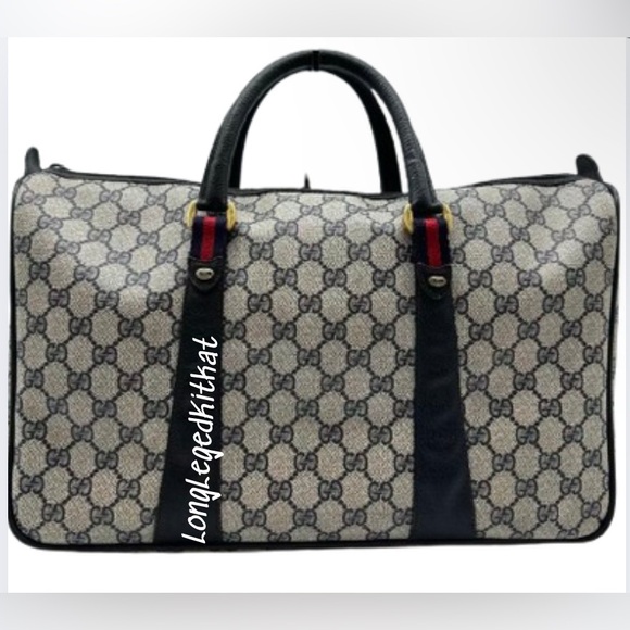 Gucci Handbags - ‼️SOLD‼️GUCCI BLUE SUPREME SHERRY LINE BOSTON BAG #39-02-041